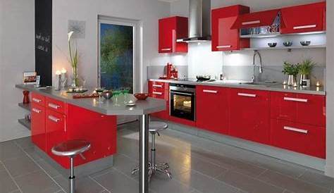 Cuisine Rouge Et Noir Ikea Crédence Laquée FASTBO Chez Kitchen