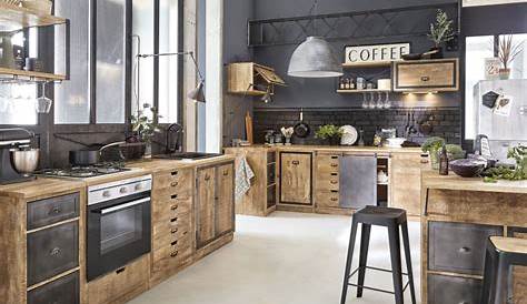 Cuisine Style Industriel Noir Et Blanc Pin On Home Decorating Kitchen
