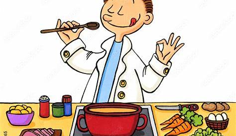 Cuisiner Dessin Chef De Cuisine Pour Enfants Animé Vecteurs Libres