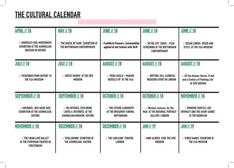 cultural events calendar 2024