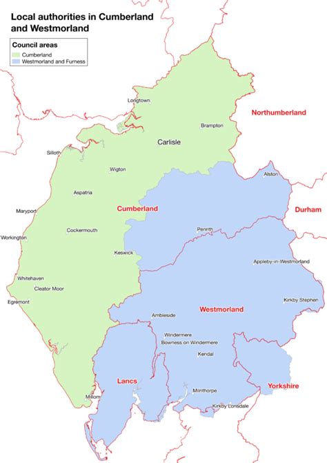 cumberland council map uk