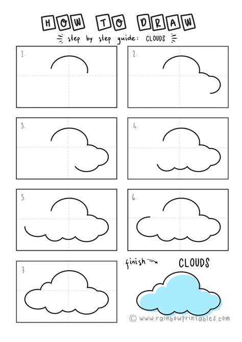 Cumulus Clouds Drawing Easy