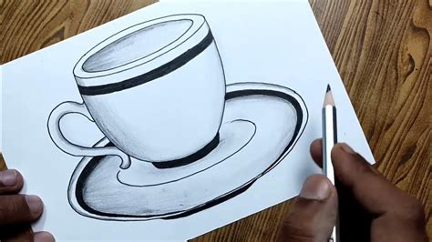 How to draw a cup of coffee Step by step Drawing tutorials