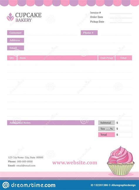 Cupcake Invoice Template: Simplify Your Billing Process