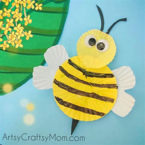 Cupcake Liner Bee Craft