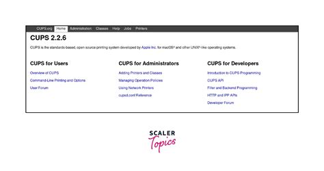 Cups Printer Web Interface