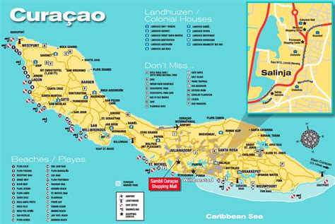 curacao map with directions