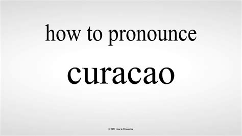 curacao pronunciation