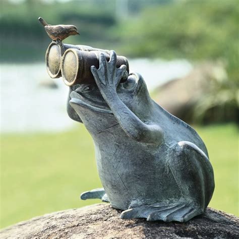 Curious Frog Garden Statue