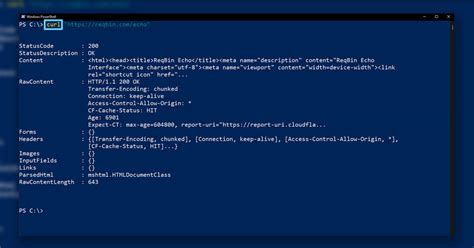 curl command for windows powershell
