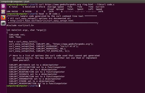 curl command in linux for https example