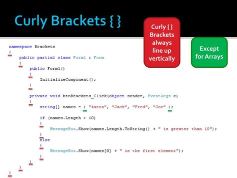 Curly Brackets Html Code