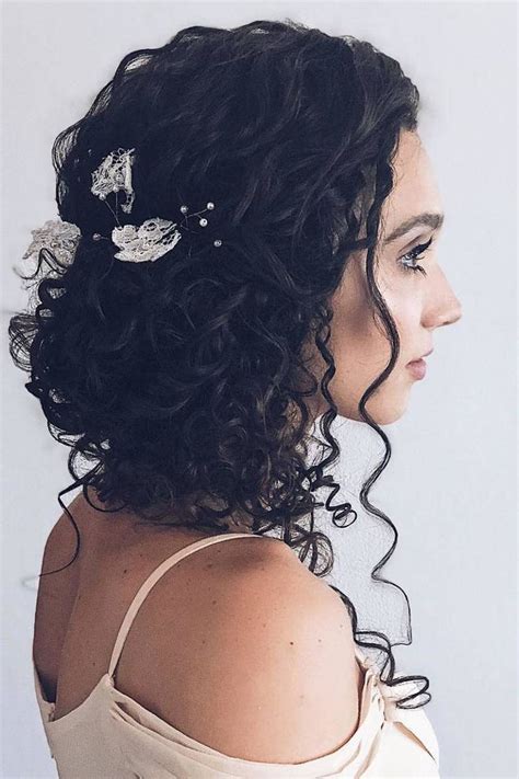 Fresh Curly Hairstyles For Wedding Pinterest With Simple Style