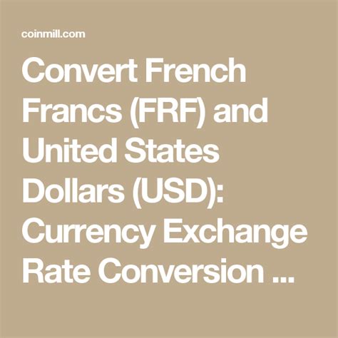 currency converter french francs to usd