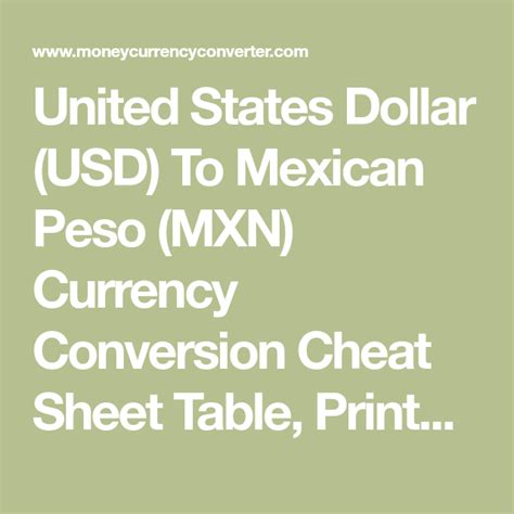 currency converter mxn peso to usd