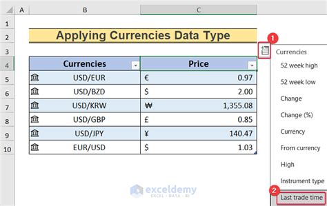 currency exchange with date