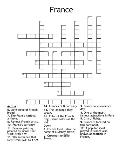 currency used in france crossword