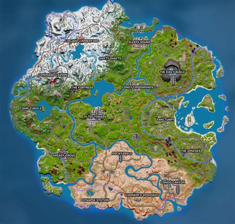 Updated map for Week 7 XP Coins. Fortnite Chapter 2 Season 2 (Gold