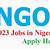 current ngo job vacancies in nigeria 2022 olympics location