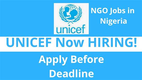 UNICEF Nigeria Vacancies at Various Locations Closing Soon! Unicef