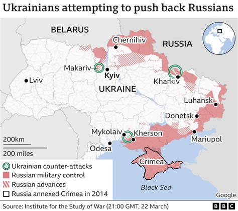 current battle lines in ukraine map