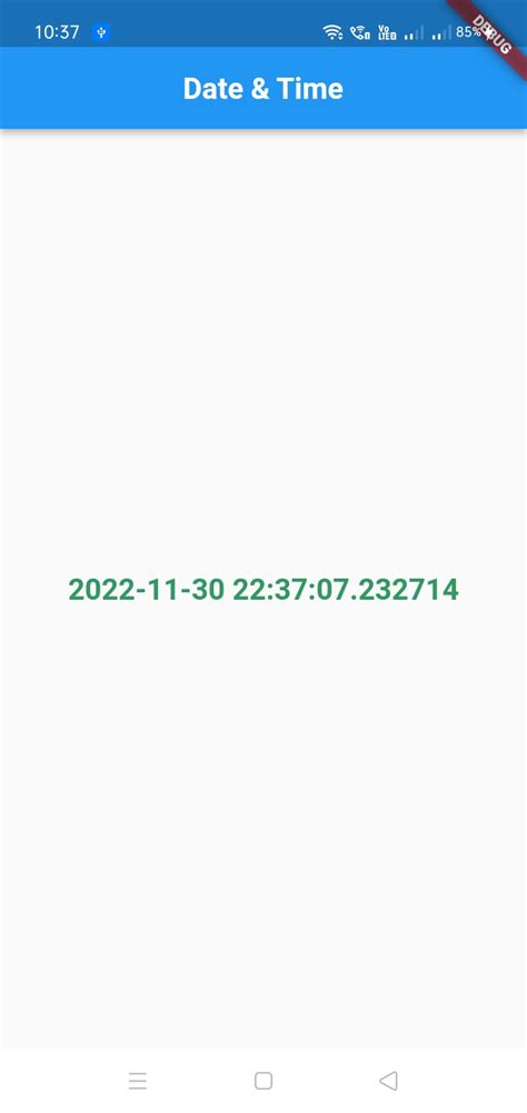 current date in flutter