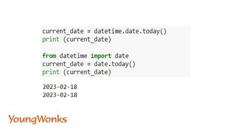 current date using datetime python