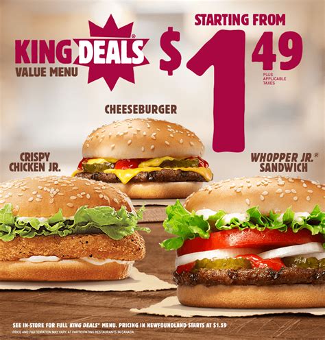 current deals at burger king