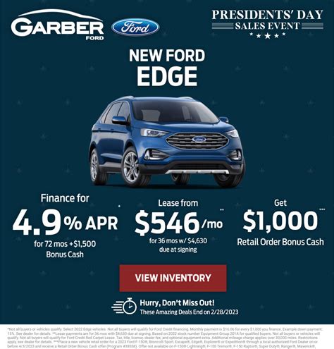 current ford deals on edge