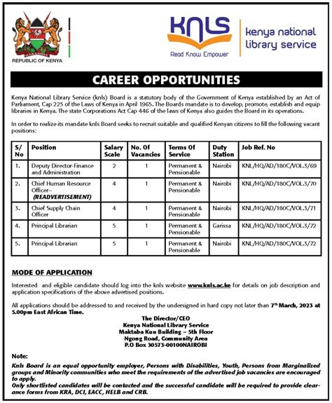 current job opportunities in kenya