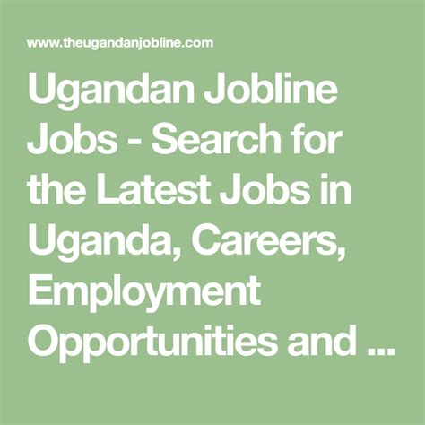 current job vacancies in uganda