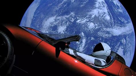 current location of tesla car in space