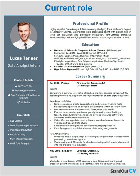 current or present on resume