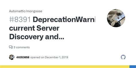 Current Server Discovery And Monitoring Engine Is Deprecated Docker