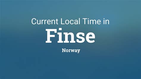 current time finse norway