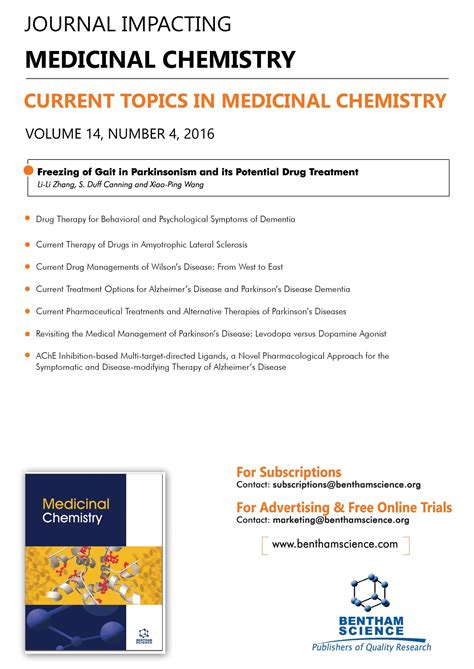 current topics in medicinal chemistry bentham