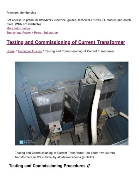current transformer testing procedure pdf ppt