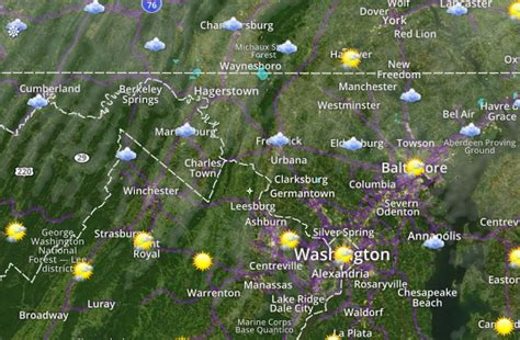 current weather in washington dc area