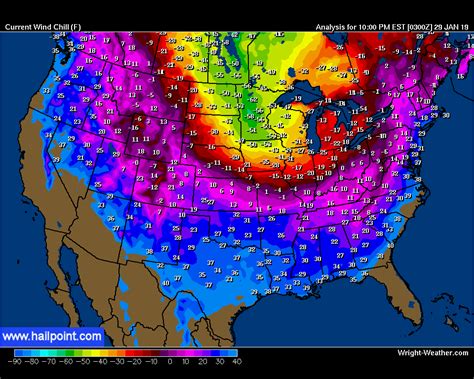 current wind chill map usa