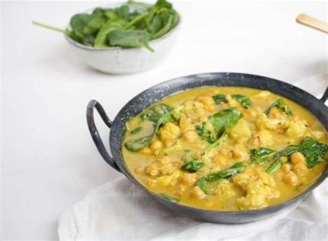 curry met bloemkool en kikkererwten