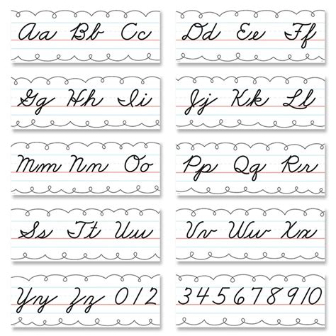 Cursive Alphabet Bulletin Board Set