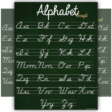 Cursive Alphabet For Classroom