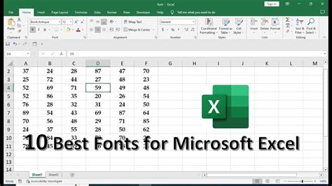 cursive fonts in excel