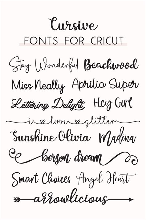 10 Beautiful Cursive Fonts to Elevate Your Design with Cricut Access
