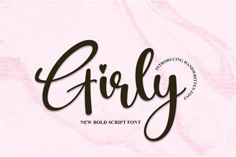 Girly Cursive Cute Fonts Free Template PPT Premium Download 2020
