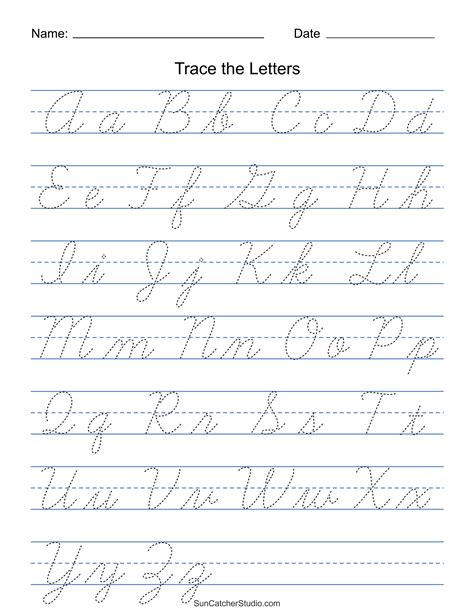 Cursive Practice Cursive Practice Workbook Printable