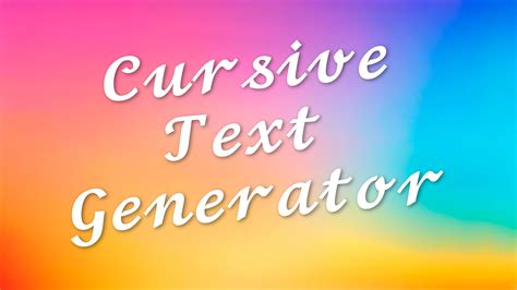 cursive text generator copy and paste instagram