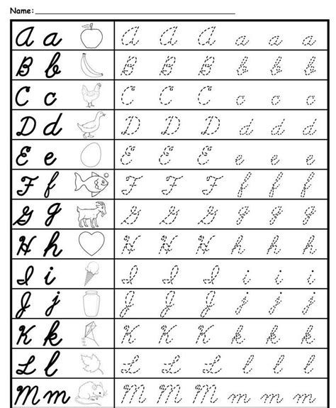 Cursive Writing Guidelines