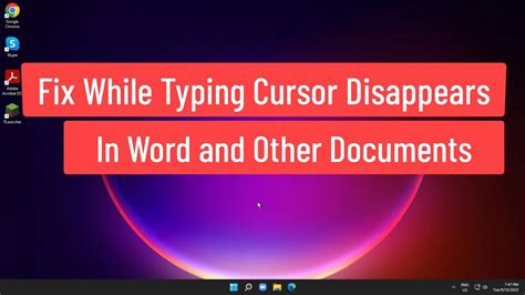 cursor disappeared in word
