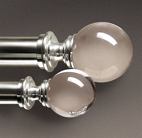 curtain rods with crystal finials for bedroom